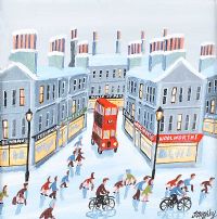 WINTER SHOPPERS by John Ormsby at Ross's Online Art Auctions