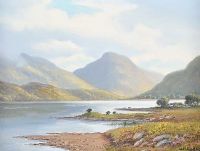 LATE AT KYLEMORE ABBEY, CONNEMARA by William Henry Burns at Ross's Online Art Auctions