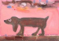 THE SAUSAGE DOG by David Johnston at Ross's Online Art Auctions