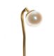 GOLD STICK PIN WITH SINGLE CULTURED PEARL WITH BOX at Ross's Online Art Auctions