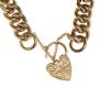 9CT GOLD CURB-LINK BRACELET WITH ENGRAVED HEART-SHAPED PADLOCK CLASP at Ross's Online Art Auctions