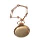 ELGIN GENT'S OPEN FACE 12CT GOLD-FILLED POCKET WATCH WITH A 9CT ROSE GOLD CHAIN at Ross's Online Art Auctions