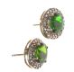 STERLING SILVER DIOPSIDE CLUSTER EARRINGS at Ross's Online Art Auctions