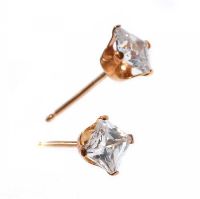 9CT GOLD AND WHITE TOPAZ STUD EARRINGS at Ross's Online Art Auctions