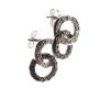 9CT WHITE GOLD EARRINGS SET WITH WHITE AND BLACK DIAMONDS at Ross's Online Art Auctions