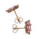 9CT GOLD AND PINK TOURMALINE CLUSTER EARRINGS at Ross's Online Art Auctions