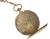 ALPINA 14CT GOLD GENT'S OPEN-FACE POCKET WATCH WITH GOLD-PLATED CHAIN at Ross's Online Art Auctions