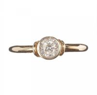 9CT GOLD RING SET WITH A SOLITAIRE DIAMOND at Ross's Online Art Auctions