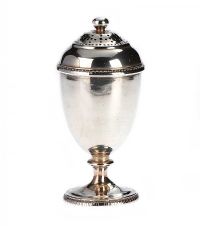 SILVER URN SHAPED CONDIMENT at Ross's Online Art Auctions
