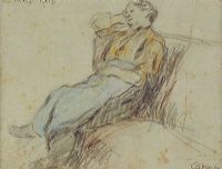 TAKING A NAP by William Conor RHA RUA at Ross's Online Art Auctions