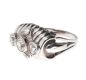 1940'S FRENCH 18CT WHITE GOLD THREE STONE DIAMOND DRESS RING at Ross's Online Art Auctions