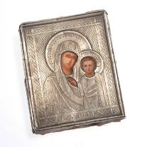 RUSSIAN SILVER ICON at Ross's Online Art Auctions