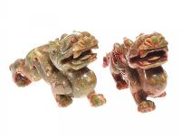 20TH CENTURY JADE FOO DOGS at Ross's Online Art Auctions