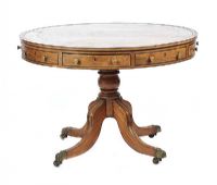 GEORGIAN MAHOGANY DRUM TABLE at Ross's Online Art Auctions