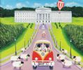 ANDY PATS WANDERING SHEEP TAKING A CRUSE AROUND STORMONT by Andy Pat at Ross's Online Art Auctions