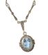 STERLING SILVER BLUE TOPAZ AND MARCASITE NECKLET at Ross's Online Art Auctions