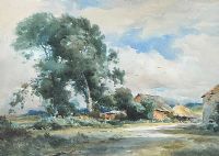 HAY SHEDS by Wycliffe Egginton RI RCA at Ross's Online Art Auctions