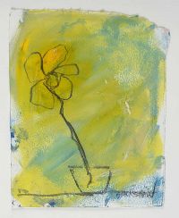 YELLOW FLOWER by Basil Blackshaw HRHA HRUA at Ross's Online Art Auctions