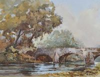 THE OLD BRIDGE by Bobbie Anderson at Ross's Online Art Auctions