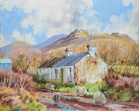 SHEEP IN THE MOURNES by Colin Turner at Ross's Online Art Auctions