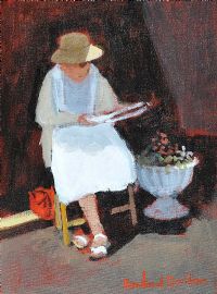 WOMAN READING by Rowland Davidson at Ross's Online Art Auctions