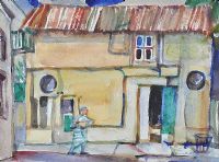 CONTINENTAL STREET by Olive Henry RUA at Ross's Online Art Auctions