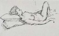 FEMALE NUDE STUDY by Colin Middleton RHA RUA at Ross's Online Art Auctions