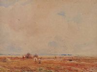 BRINGING IN THE HAY by Claude Hayes RI ROI at Ross's Online Art Auctions