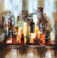 NEW YORK SKYLINE by Continental School at Ross's Online Art Auctions