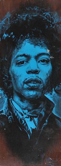 STUDY IN BLUE 'JIMI' by Alison Mackin at Ross's Online Art Auctions