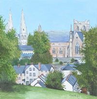 TWO CATHEDRALS, ARMAGH by Mabel Busby at Ross's Online Art Auctions