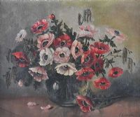 VASE OF FLOWERS by Continental School at Ross's Online Art Auctions
