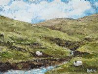 SHEEP BY THE DUNN RIVER by Sean McKeown at Ross's Online Art Auctions