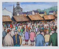 MARKET DAY by Gladys Maccabe HRUA at Ross's Online Art Auctions