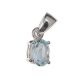 STERLING SILVER AND PALE BLUE GEMSTONE PENDANT at Ross's Online Art Auctions