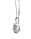 9CT WHITE GOLD AND DIAMOND CLUSTER PENDANT AND CHAIN at Ross's Online Art Auctions