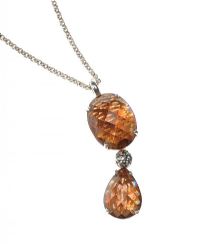 SMOKY QUARTZ AND MARCASITE PENDANT AND SILVER CHAIN BY THOMAS SABO at Ross's Online Art Auctions