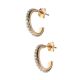 TWO PAIRS OF 9CT GOLD CRYSTAL-SET HALF-HOOP EARRINGS at Ross's Online Art Auctions