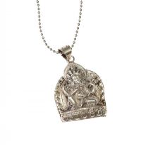 STERLING SILVER HINDU PENDANT AND CHAIN at Ross's Online Art Auctions