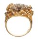 18CT GOLD AND DIAMOND FLORAL CLUSTER RING at Ross's Online Art Auctions