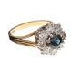 18CT GOLD SAPPHIRE AND DIAMOND CLUSTER RING at Ross's Online Art Auctions