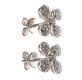 18CT GOLD AND DIAMOND FLORAL/CROSS EARRINGS at Ross's Online Art Auctions