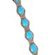 STERLING SILVER BRACELET SET WITH TURQUOISE AND MARCASITE BY ARABIAN DESIGNER 'FEYENDRA' at Ross's Online Art Auctions