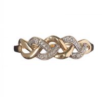 9CT GOLD AND DIAMOND PIERCED RING at Ross's Online Art Auctions