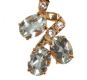 9CT GOLD PALE GREEN STONE AND CRYSTAL PENDANT at Ross's Online Art Auctions