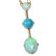 9CT GOLD NECKLET SET WITH OPAL AND TURQUOISE at Ross's Online Art Auctions