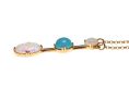 9CT GOLD NECKLET SET WITH OPAL AND TURQUOISE at Ross's Online Art Auctions