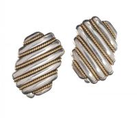 TIFFANY & CO STERLING SILVER AND 18CT GOLD CUFFLINKS at Ross's Online Art Auctions
