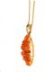 STERLING SILVER GOLD PLATED CHAIN WITH FIRE OPAL PENDANT at Ross's Online Art Auctions