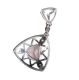 9CT WHITE GOLD MORGANITE AND DIAMOND PENDANT at Ross's Online Art Auctions
